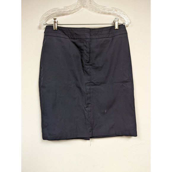 New York and Company Navy Blue Modest Skirt Size 6 Pencil - Picture 1 of 6